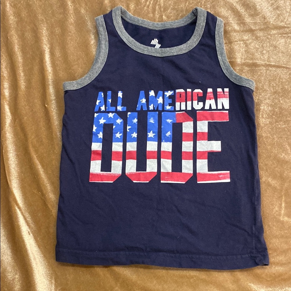 Place Blue and Gray Patriotic Tank Top
